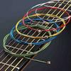 6 Strings Acoustic Guitar Strings Brass Red Copper Guitar Steel Strings Rainbow Colorful Anti Oxidation Coating