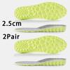 1Pair /2Pair New Breathable Anti-Odor Insole Height Increase Insoles Shock Absorbing Shoe Sole Soft Comfortable Sports Insole