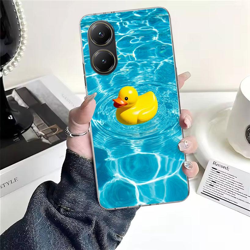 Rubber Ducks Swimming Pool Soft Phone Case For Xiaomi Redmi 15C 15 13C 13 Poco X5 X6 X7 F7 Ultra M7 12C 12 10 10C 9C 9A 9T 9 Fun