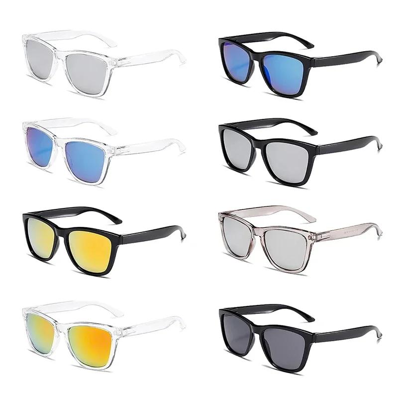 Dote Men's Retro Transparent Sunglasses Wo Uv400 Clear Frame Fashion Eyewear For Driving Outdoor Sports