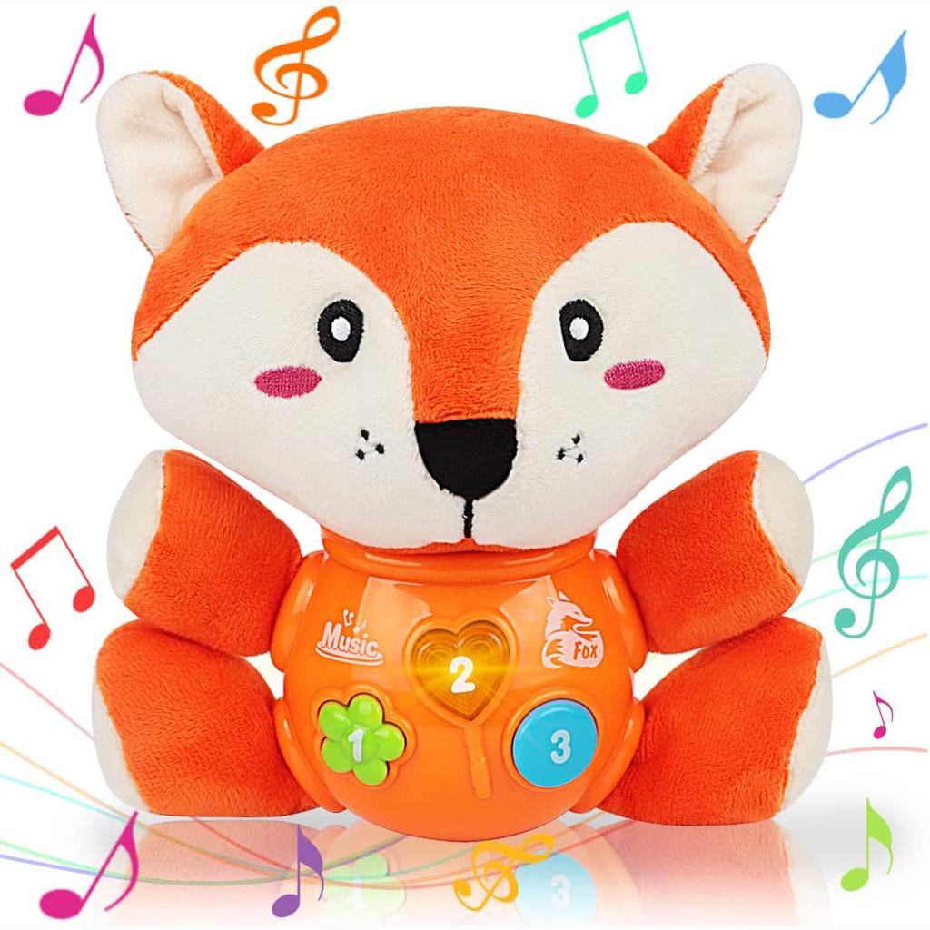 Satın alın Plush Fox Baby Toys, Newborn Baby Musical Toys Light Up