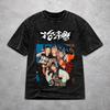 Stylish Men Women Hanabie Band Tee Shirt Cotton Washed T Shirts Clothes