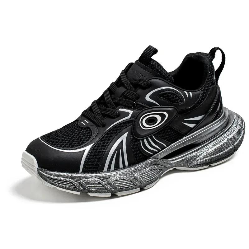 Fashion New Men's Casual Sports Shoes Trendy Breathable Non-slip Mesh Shoe Classic Versatile Outdoor Thick-soled Wear-resistant Dad Shoe