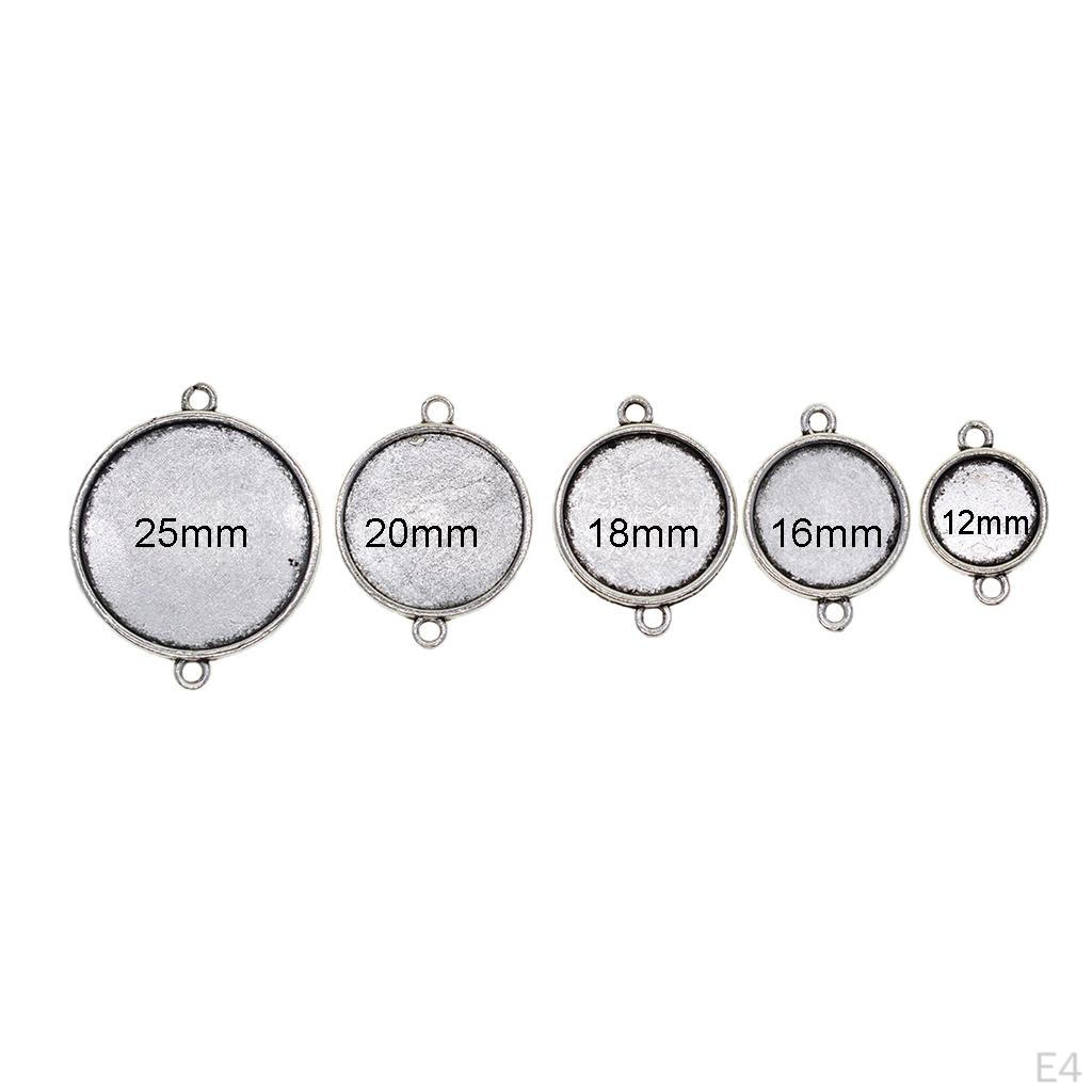 50x 12-20mm Cabochon Pendant Tray Base DIY Necklace Bracelet Jewelry Finding