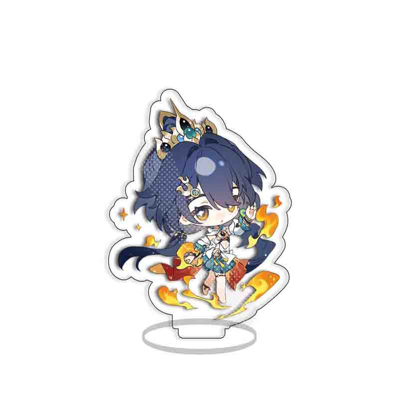 8cm Game Honkai Star Rail Boothill Jade Jiao Qiu March 7th Yunli Cosplay Acrylic Figure Stand Model Plate Desk Decor Sign