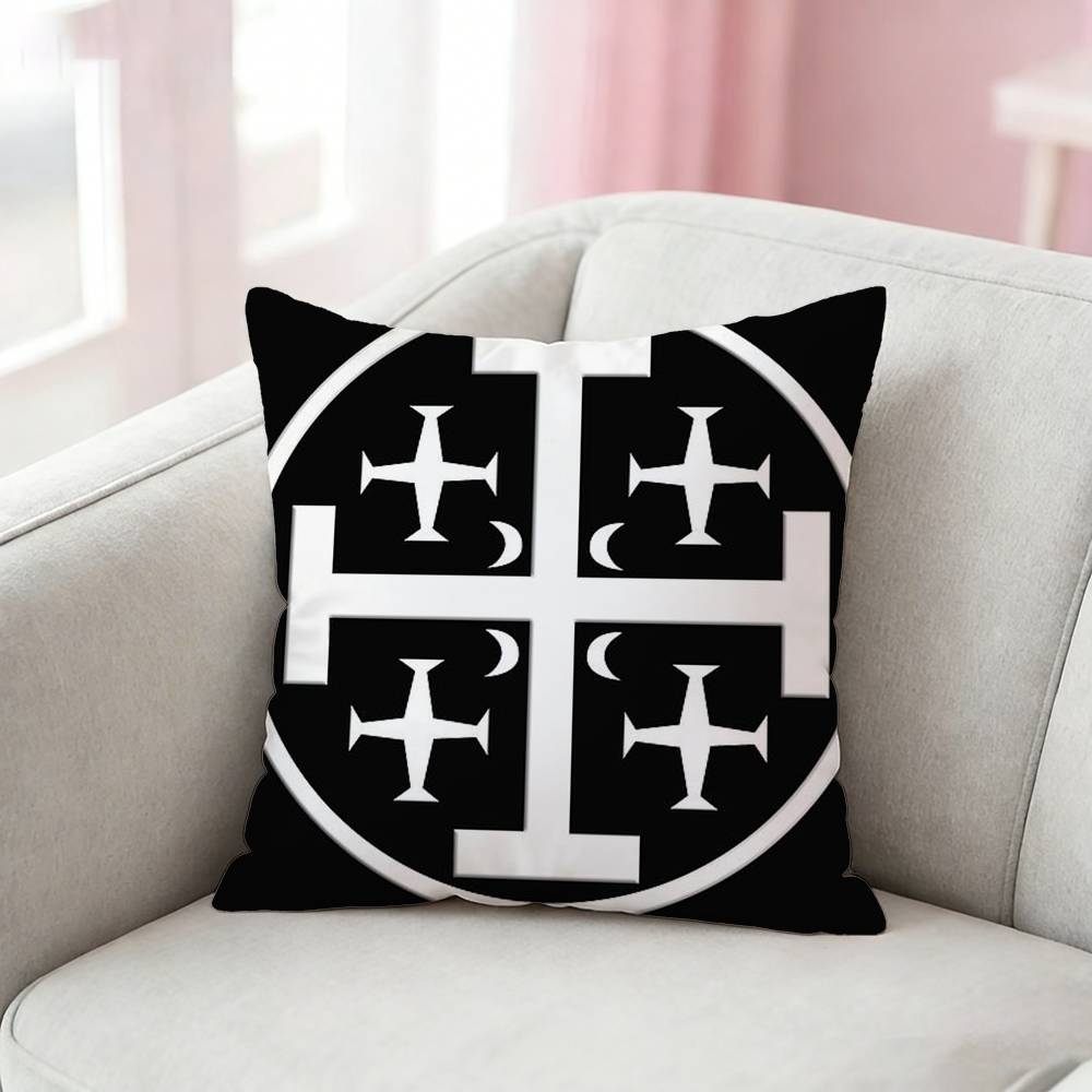 Jerusalem Cross Pillow Case Cushion Cover Throw Pillow Case For Car Sofa