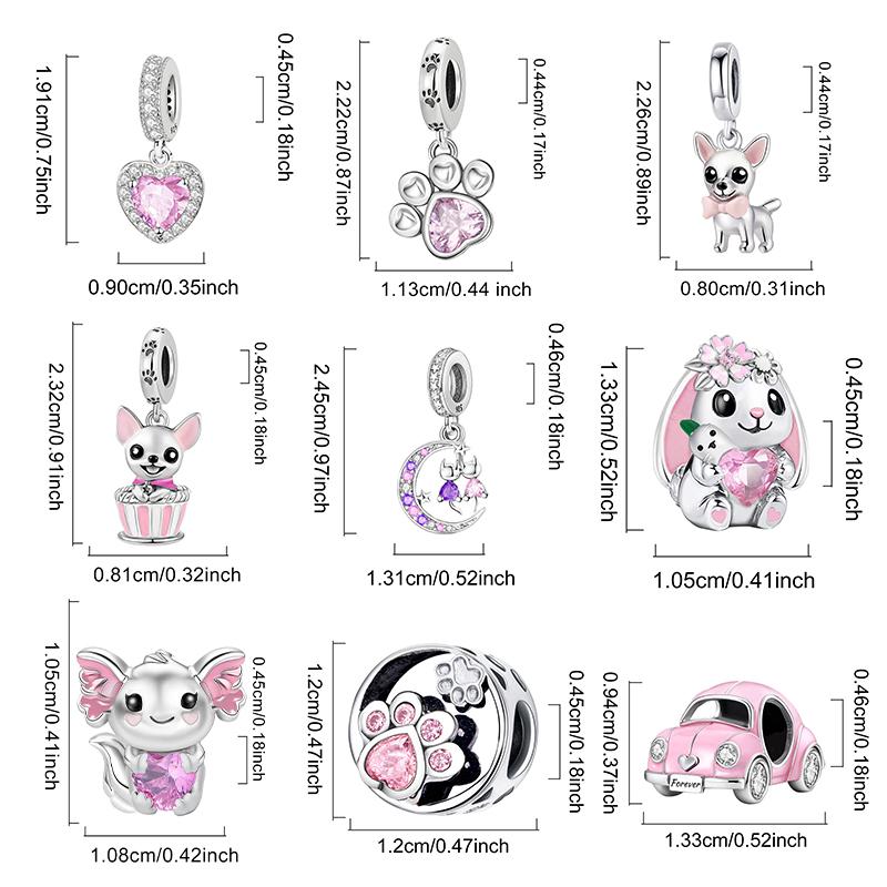 Copper High Heels Cake Pink Series Charms Beads Fit Diy Bracelet Necklace Making Gift Of High Quality Fine Jewelry