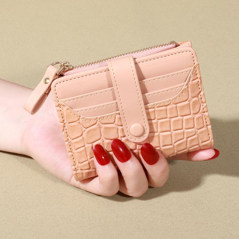 Elegant Women's Multi Card Wallet - Secure Double Zip Clutch | Casual PU Leather Purse with Style Storage Crocodile Card Bag