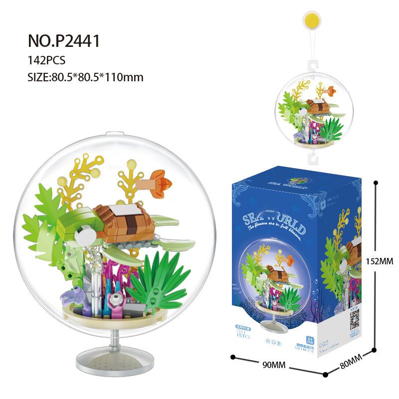 Boys Adult Toys Marine Animals Bricks Construction Set Fish Model Micro Building Blocks 3d Mini Block Home Decoration Toys Gifts