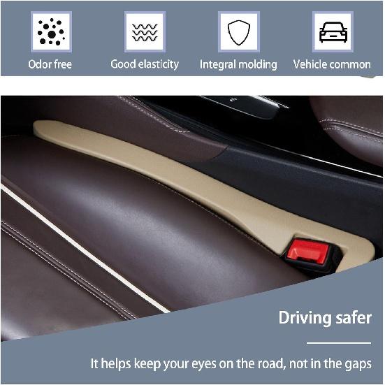 2PCS Car Seat Gap Packing,Leather Seat Gap Plug Fills the Gap between Seat and Console,Universal Seat Gap Blocker to Prevent Falling,Vehicle Interior