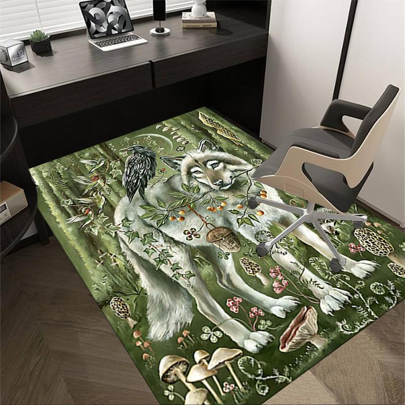 

1PC Wolf Forest Extra Large Non Slip Floor carpet, Office, family, bedroom, Studio Large Area Rug Indoor Rugs, Vibrant Colors 60cm by 90cm
