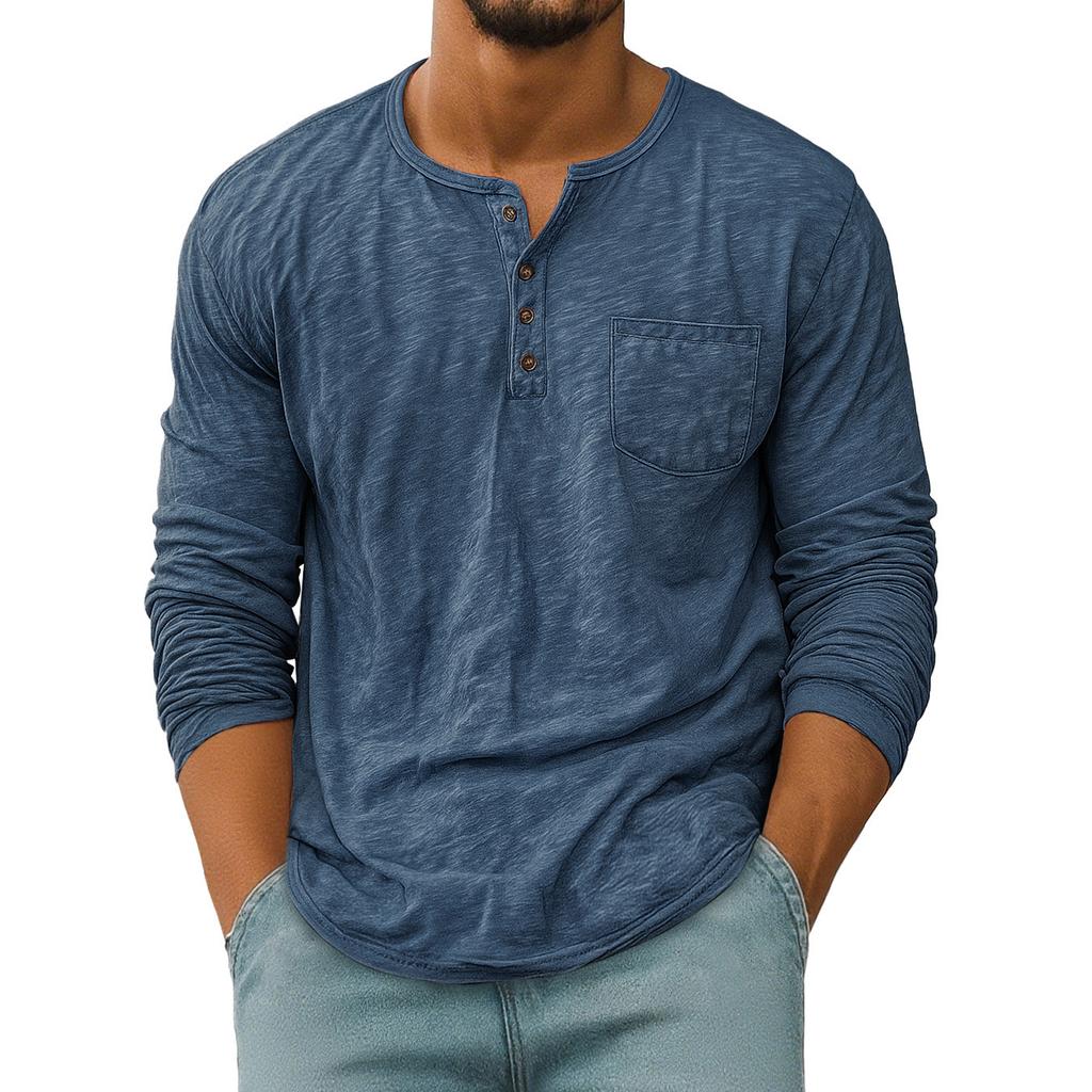 Men  Retro  Loose  Leisure  Long Sleeves  Upper Garment