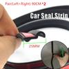 Universal 2pcs Car Styling A Pillar Seal Strip Sticker Soundproofing Waterproof Sealing Sticker Exterior Automobiles Accessories
