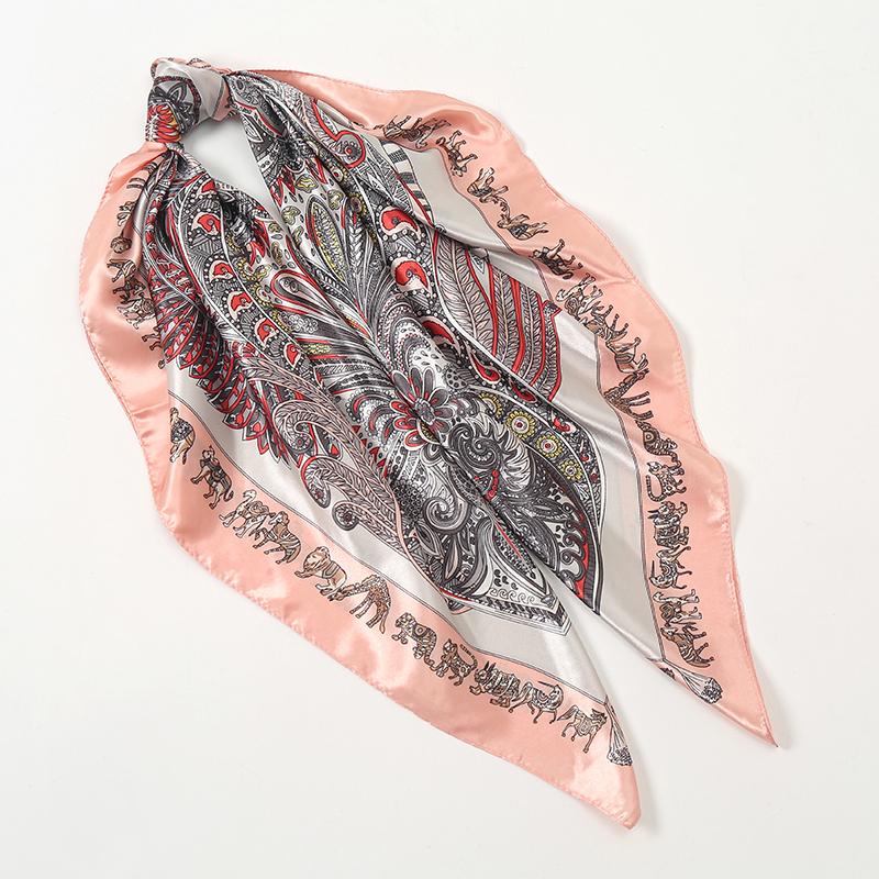 Silk Hair Scarf Scarftop Women Summer Satin Headscarf Foulard Bandana Cheveux Soft Neckerchief Hijab For Ladies