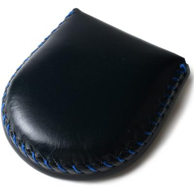 Shitamachi Genuine Leather Coin Coin Completely Easy To Use [Tokyo Kobo] Case, Purse, Handmade, Hand-stitched, Compact, (Navy, Medium)