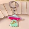 Creative Acrylic UFO Keychain Modern Key Ring Accessory Perfect Gift For Sci Fi Fans And Space Enthusiasts