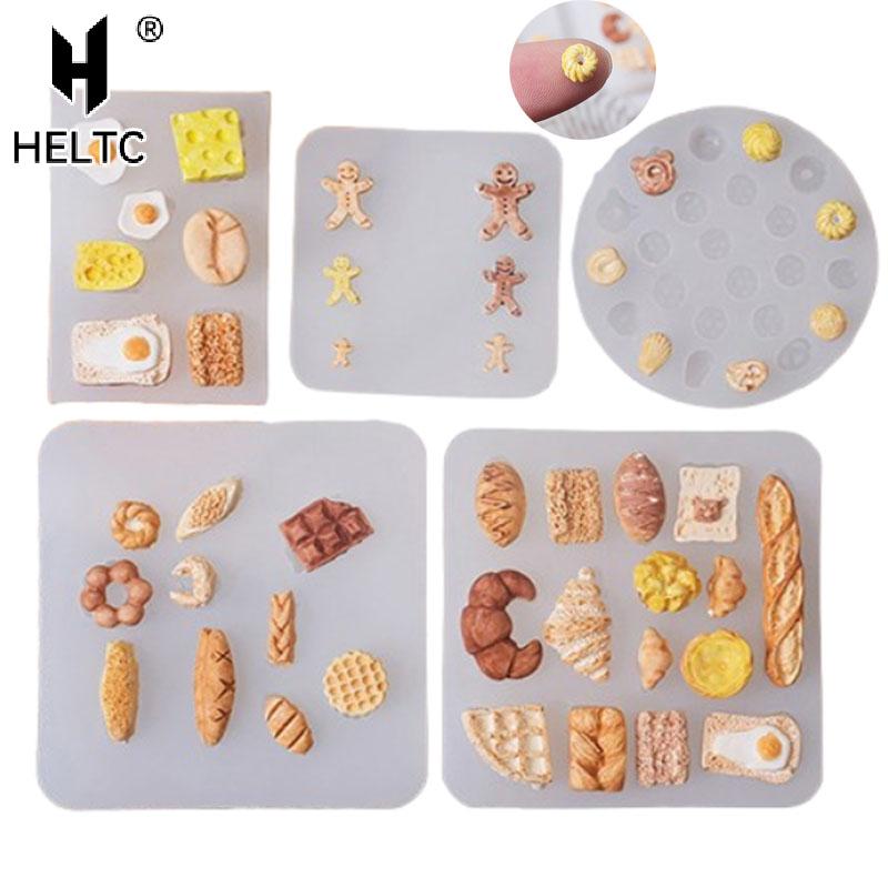 Mini stampo in silicone per biscotti di pane e torte, per argilla, per alimenti, fai da te, accessori in resina per cucina, giocattolo, casa delle bambole, accessori in miniatura