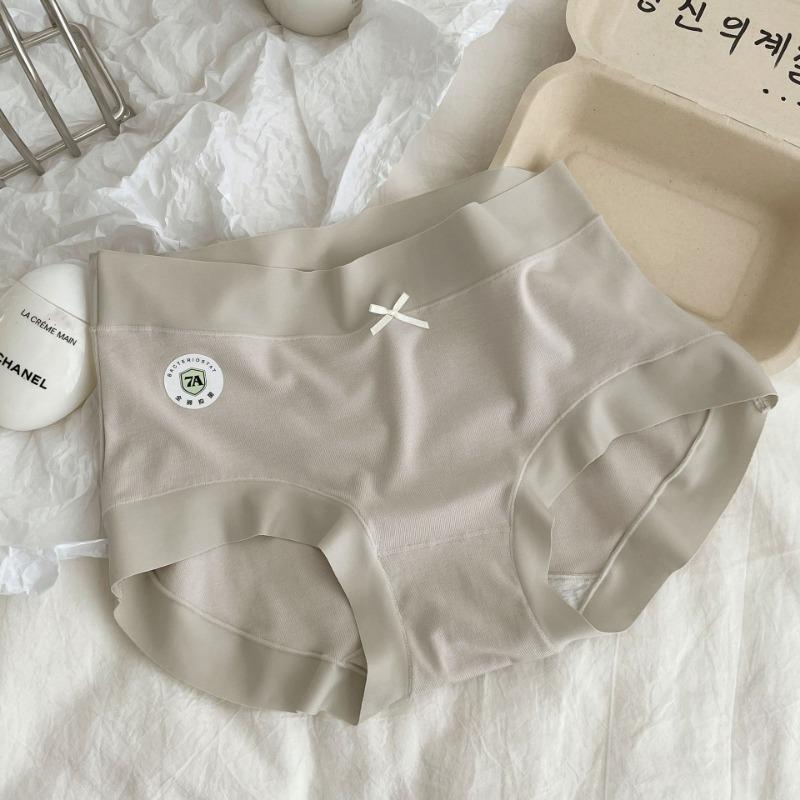 Comfortable A-class Lycra cotton full pants 7A antibacterial mid waist underwear made of pure cotton with seamless crotch women's triangle Panties