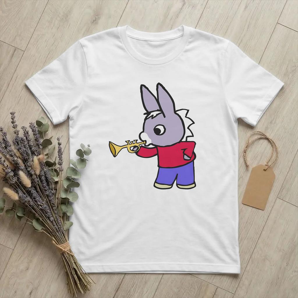 Trotroes Cute Donkey Cartoon Unisex T Shirt Learning Adventure Vintage Tee Shirt Short Sleeve Crewneck TShirt Cotton Summer Tops