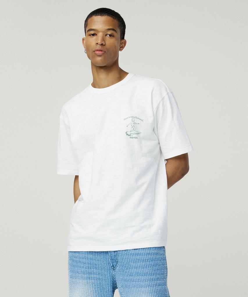 MAGOODGAN Swagber 3586 Slub Surfer Semi-Overfit Off-White Short Sleeve Tee