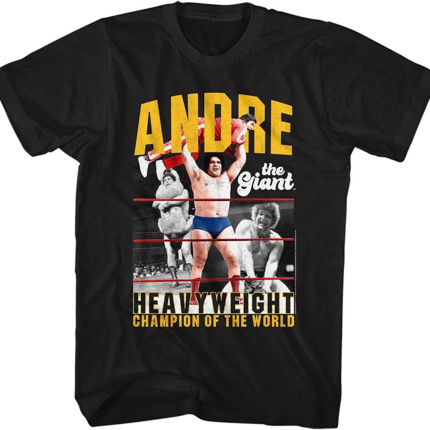 

Андре Гигант - Мужская футболка чемпиона тяжеловеса XXXXXL чёрный