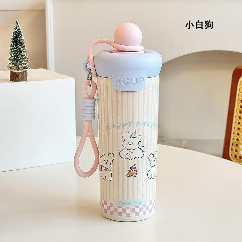 316 Stainless Steel Insulated Tumbler With Straw Lid 600ml Portable Vacuum Cup Women Kids Office Outdoor Travel