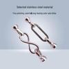 High Polish Stainless Steel Round Heart Double Clasp for Sweater Chain - Colorfast Pearl Connector