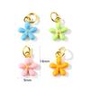 2pcs Mini Flower Charms Multicolor Enamel Brass 18K Gold Plated Pendants For DIY Necklace Earrings Jewelry Findings 14x9mm