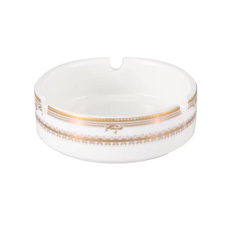 Miao Jia Yi White Ceramic Ashtray Set