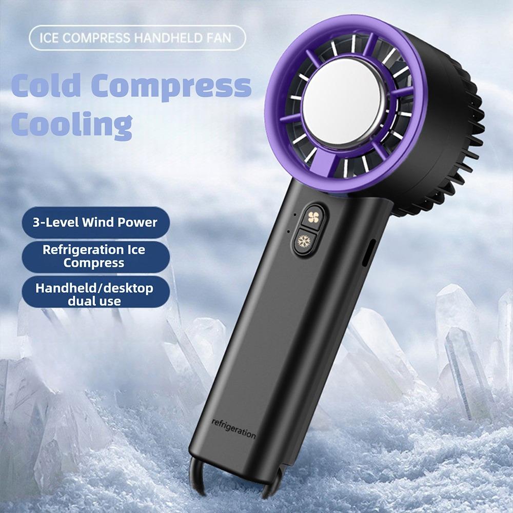 1 Seconds Instant Cooling Handheld Cooling Fan Foldable Electric Fan Turbo Fan  Outdoor Camping