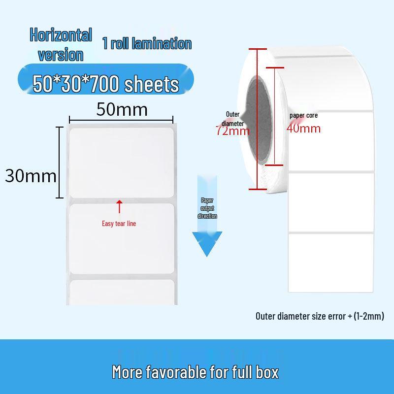 Durable Self-Adhesive Thermal Paper Barcode Labels for Printing 