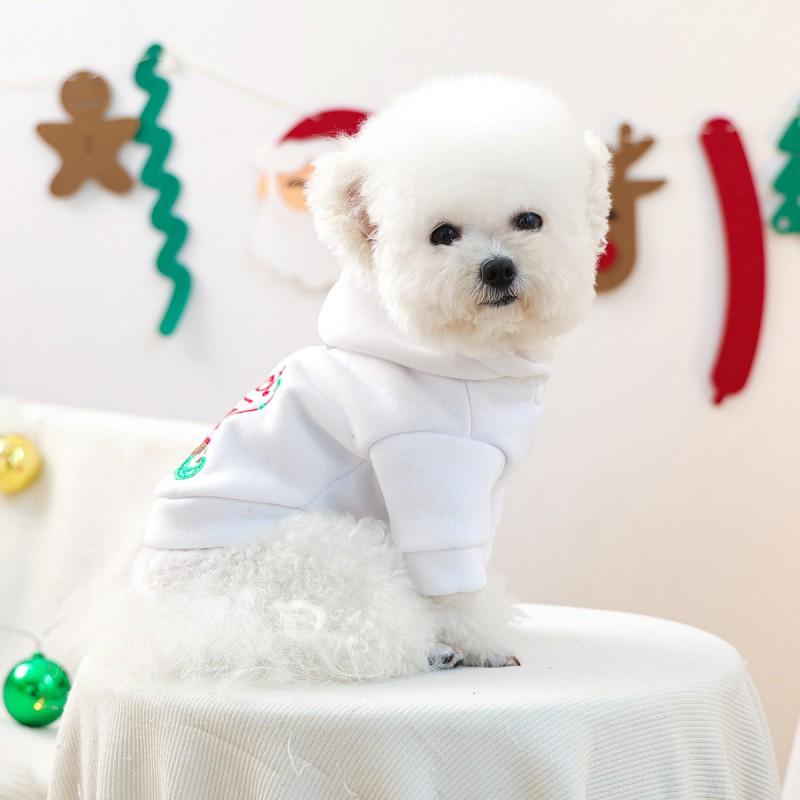 Pet Dog Cat Hoodie Christmas Elf Style Warm Winter Clothes Small Breeds XS To XL