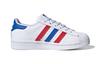 adidas Originals SUPERSTAR Low Top Skateboard Shoes White Blue Red Children Aged 3 7 Years Old FW5850