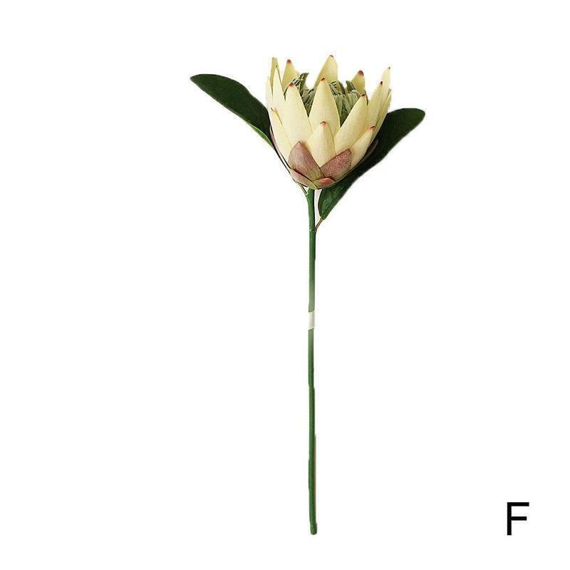 Искусственный цветок Protea King для свадеб и декора SilkFake Plant Bouquet светло-желтого