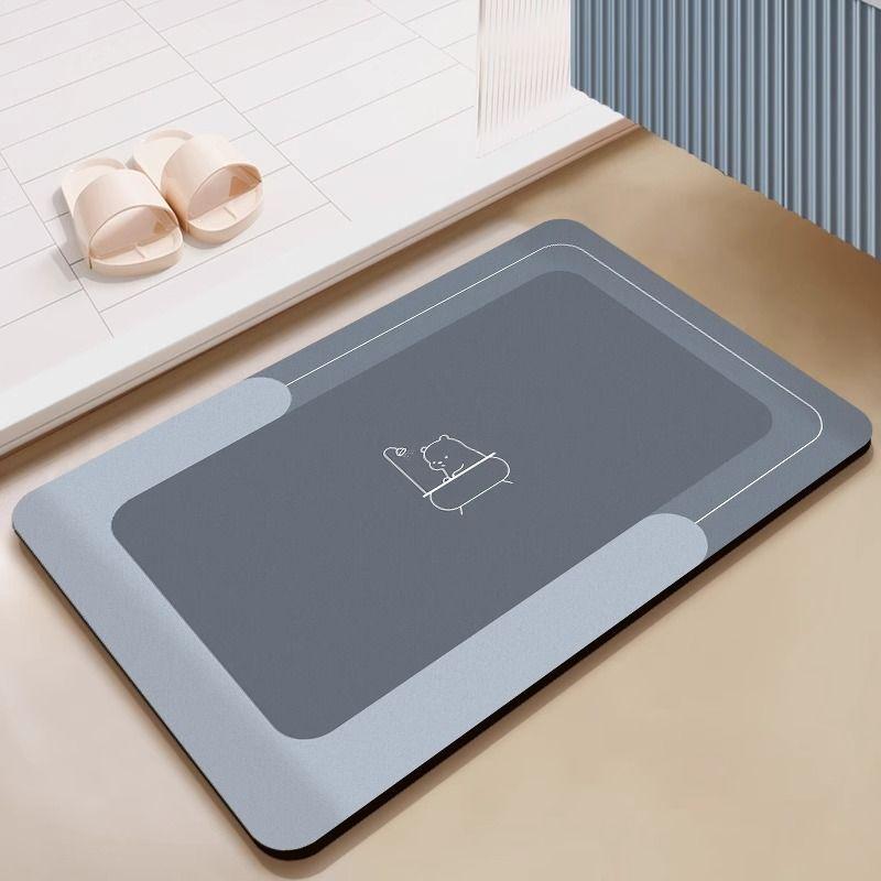 Diatom Mud Absorbent Mat, Bathroom Floor Mat, Quick-drying Bathroom Floor Mat At the Door