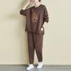 Heavy Embroidery Large Size Women's Fat Suit Fashionable Mother's Clothing Autumn and Winter Casual Two-piece Set