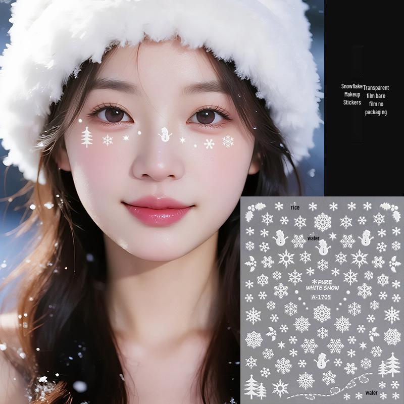 

Праздничные наклейки для лица с блестками в виде сердец и снежинок: День святого Валентина, Новый год, Сцена, Ногти