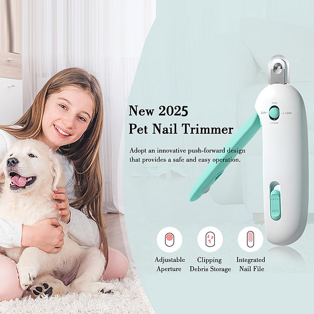 Cortador de unhas profissional para animais de estimação com furo ajustável, cortador de unhas para cães e gatos, aparador de garras para animais de estimação, filhotes, gatinhos, ferramenta de cuidados com a pele