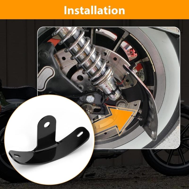 Steel Motorcycle Support Black Motorcycle Cured Vertical Side Mount Licese Plate Holder Bracket