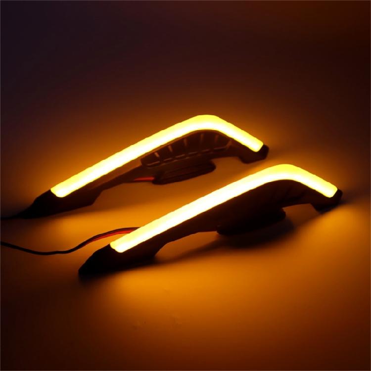 LED Decorative Winglets Body Trim Sticker Fairing Air Deflectors For Increased Motorbike And Electric Bike Visibility 2x