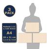 Dollhouse Adhesive Wallpaper, 3 Sheets, 1:12 Scale, Modern Art Deco Wallpaper (Cream Stripe)