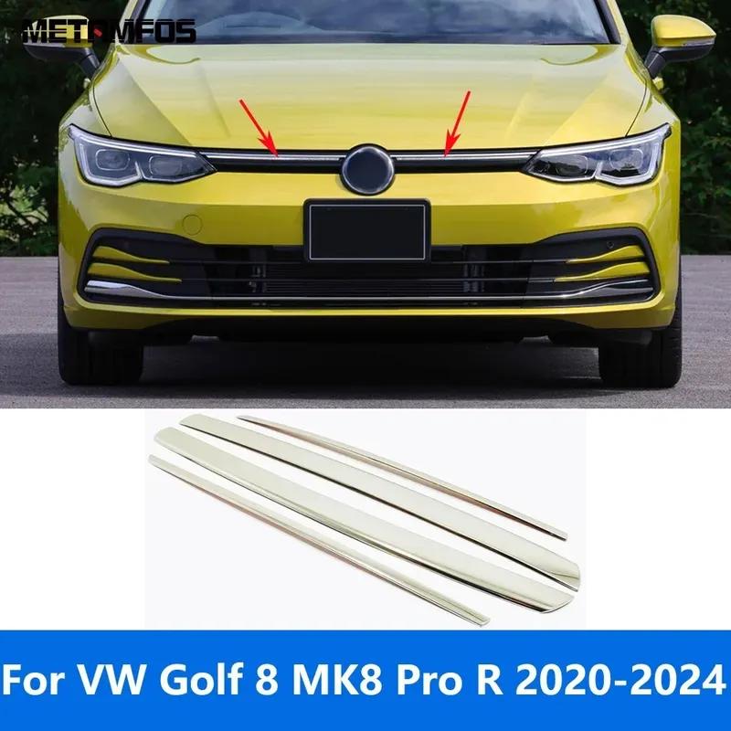 Front Upper Grille Racing Grill Molding Trim For Volkswagen VW Golf 8 MK8 Pro R     2024 Accessories Car Styling