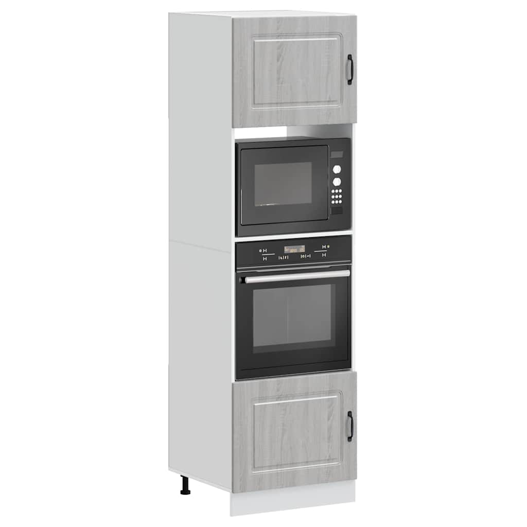 Kalmar Oven Cabinets 2 Pcs Grey Sonoma Wood Based Material