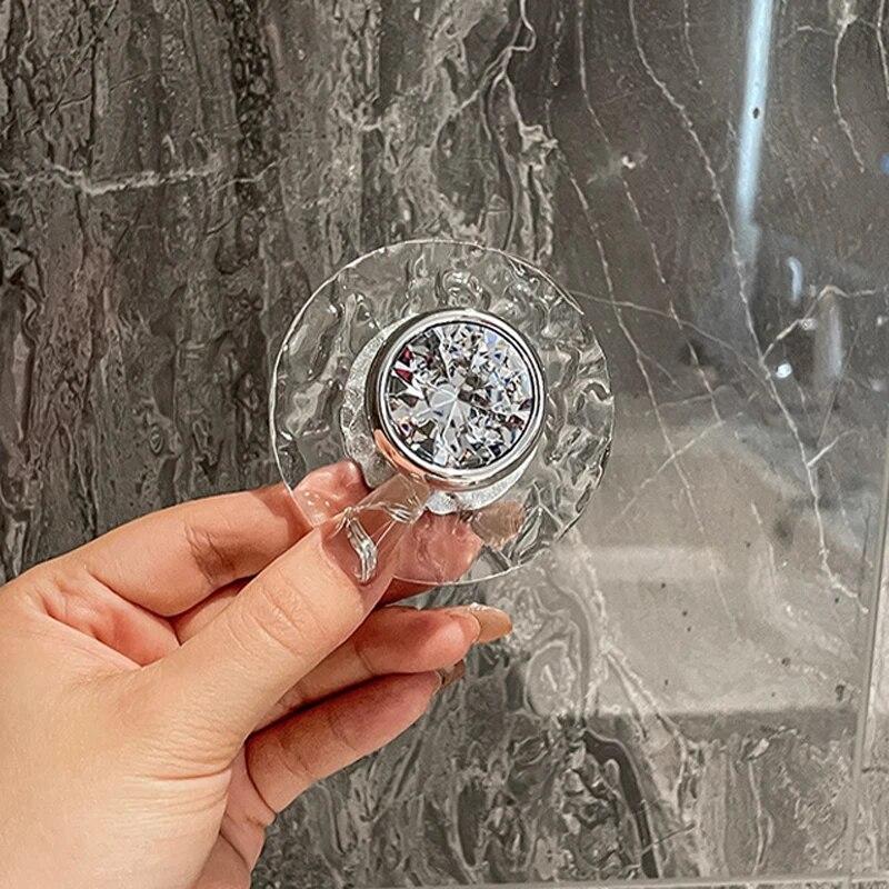 Acryl Badezimmer Transparent Haken Wand Kleiderbügel Tür Griff Handtuch Schlüssel Schmuck Lagerung Haken Küche Zubehör