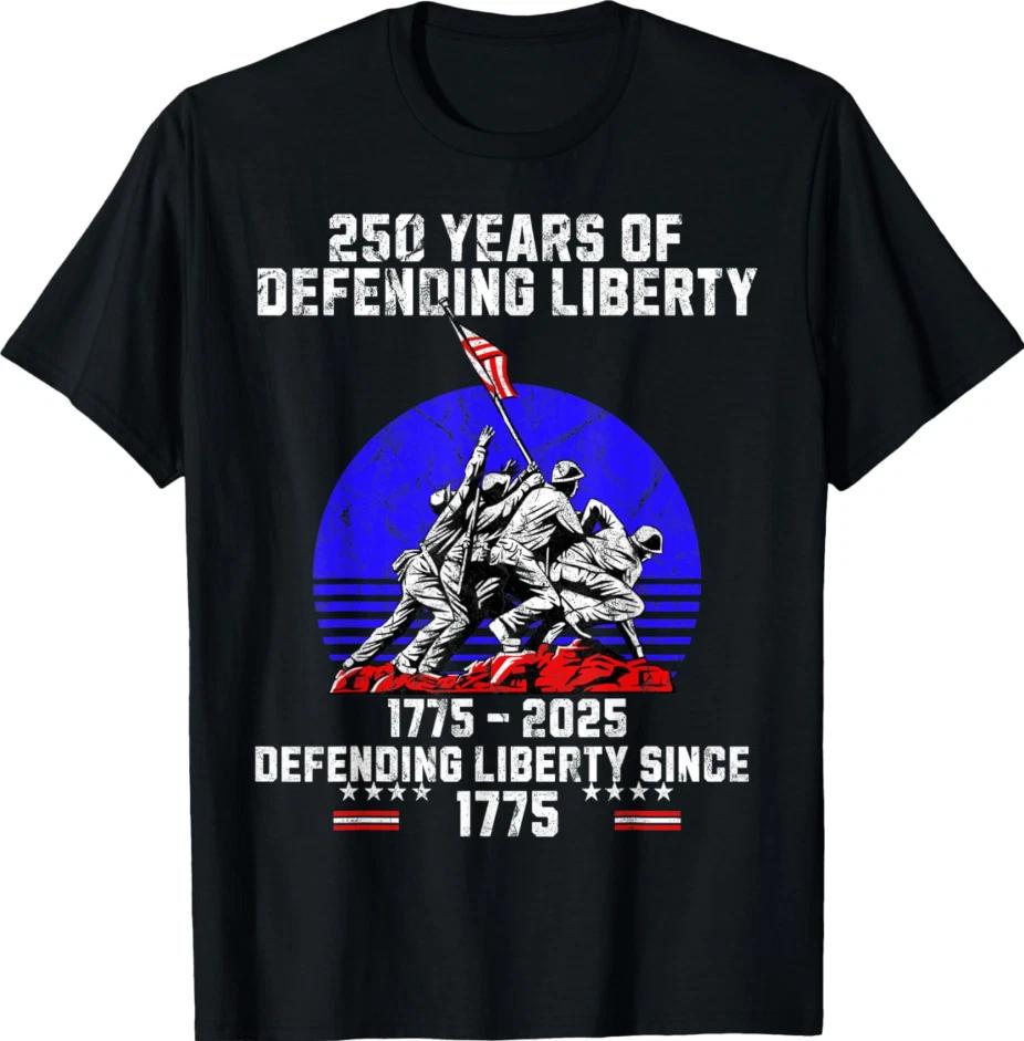 US Military Parade 250th anniversary tee, 1775-2025 patriotic pride shirt unisex XXXL
