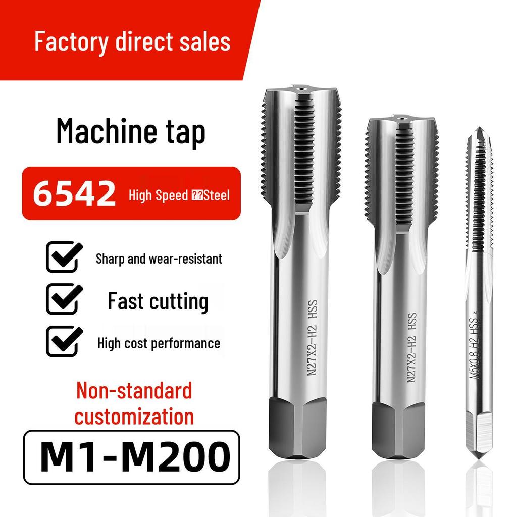 Non-standard Thread Machine Tap, Straight Flute, Sizes M15-M19 with Pitches 0.5-1.5.