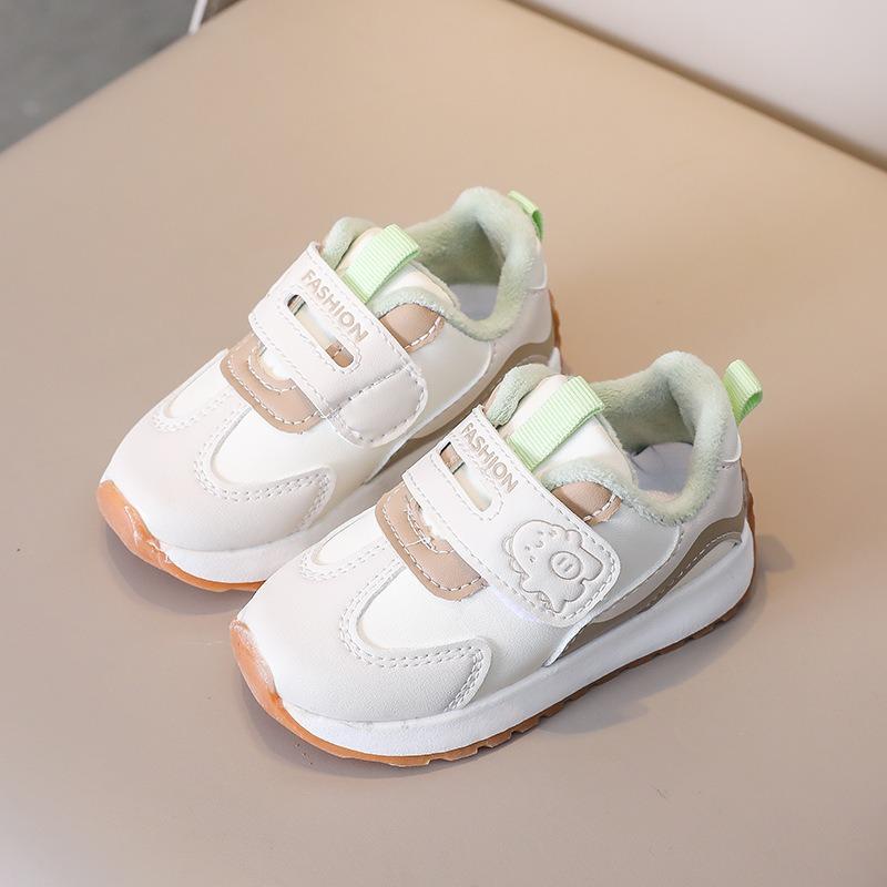 Fleece-Lined Children's Sports Shoes First Walkers for Toddlers, Warm Casual Sneakers for Infants & Young Kids