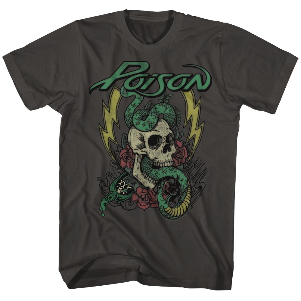 Poison Colored Tattoo Smoke Music Shirt L