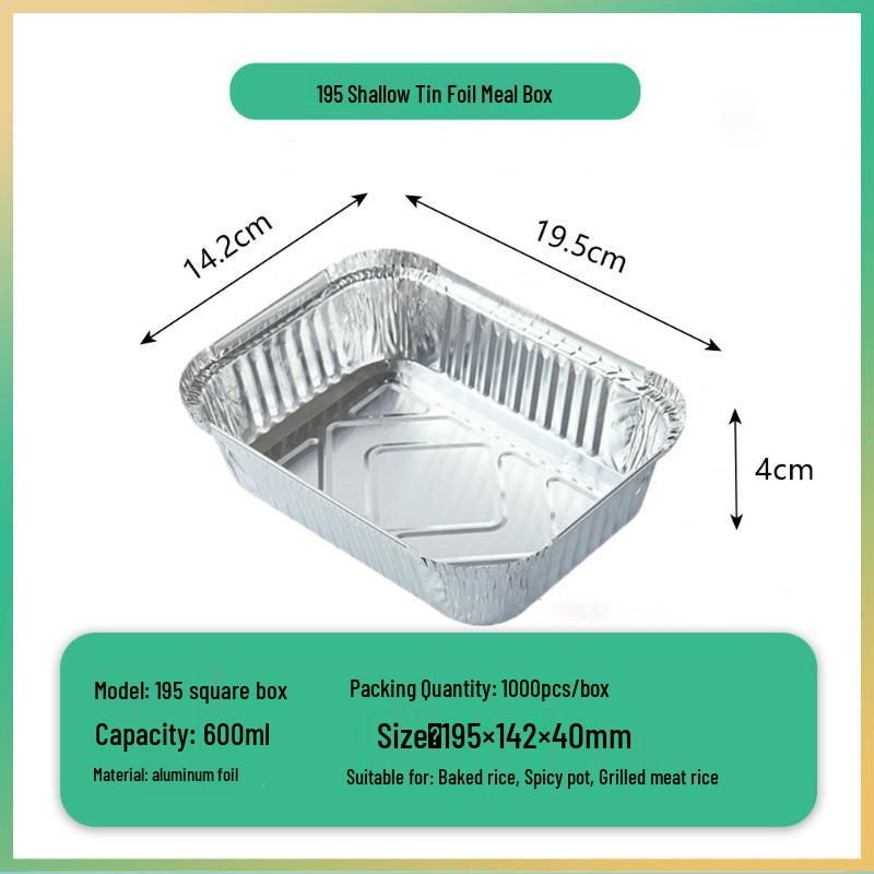 Hochleistungsfähige rechteckige Aluminiumfolienschale für BBQ, Takeaway, Backen, Einweg-Gewerbenutzung