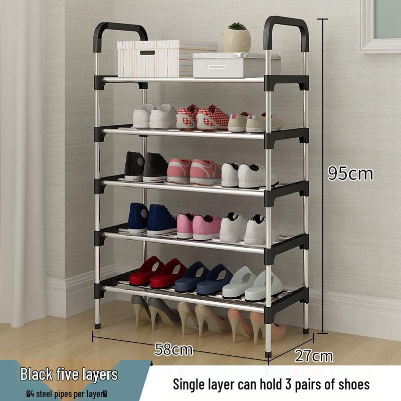 Minimalist Multi-Layer Shoe Rack: Space-Saving Entryway Shelf & Cabinet